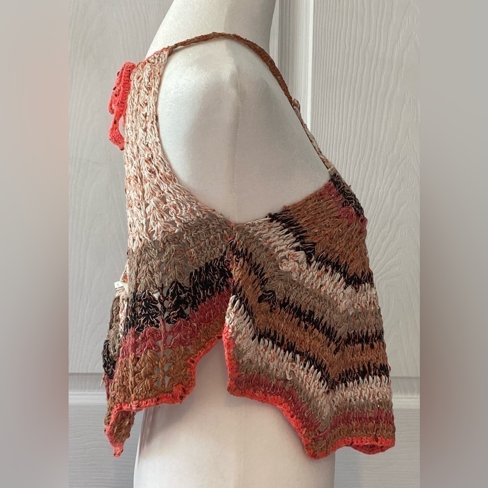 NWT Anthropologie Crochet Halter Tank Top Purple Motif Multiple Sizes - Picture 8 of 13